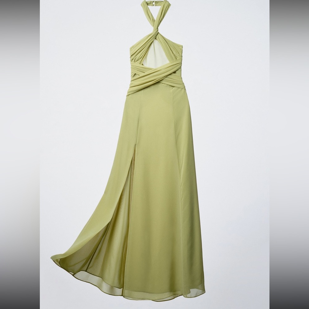 Zara Halter Dress | Light green / Chartreuse. Never worn, tags still on.